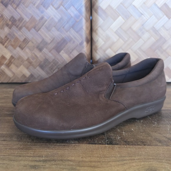 SAS Shoes Women's Size 8.5N Brown Leather Slip On Tripad Comfort Soft Step - Picture 1 of 12